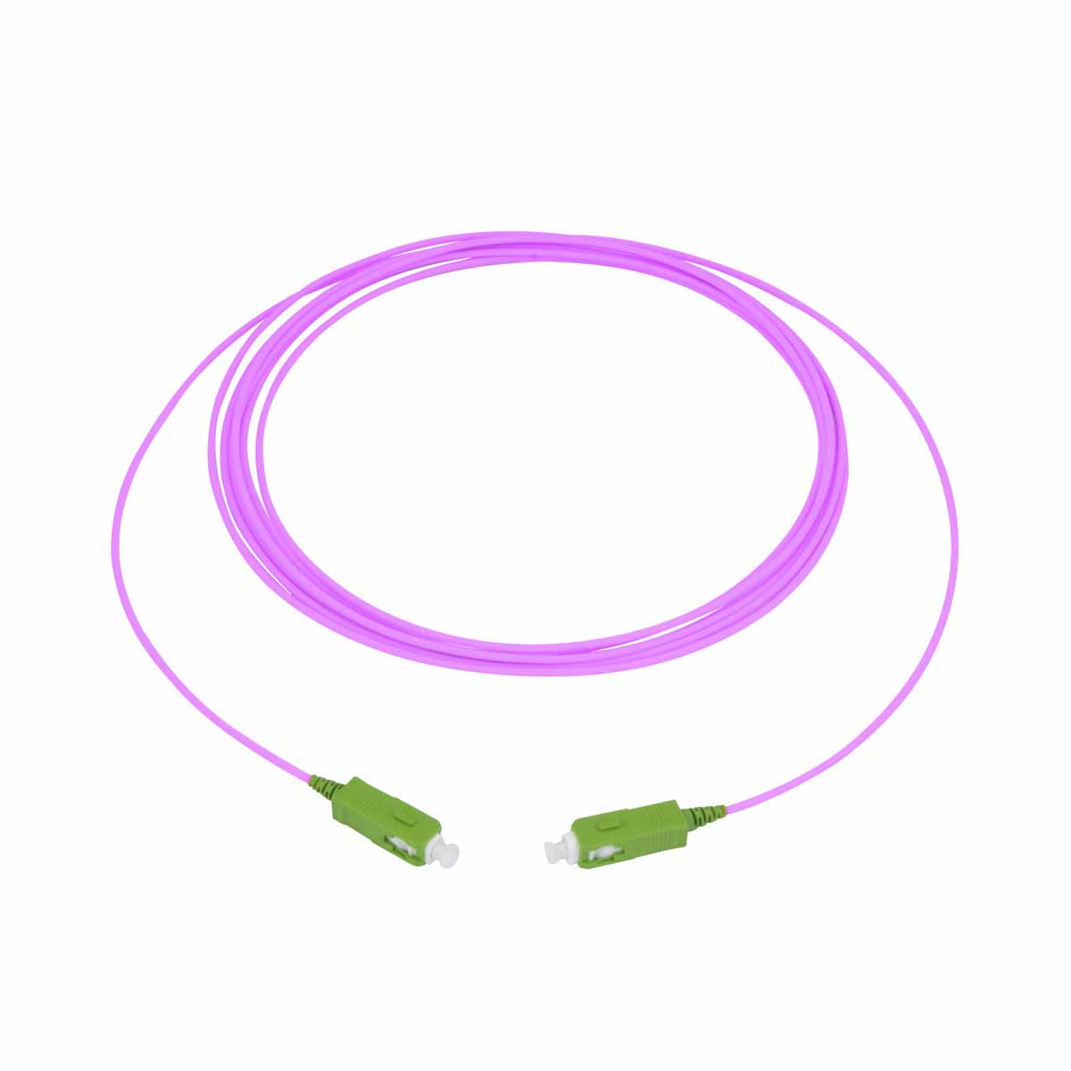 Cordon optique SX SC/APC-SC/APC G.657A2 Ø1,6mm Violet Lg 3,5m