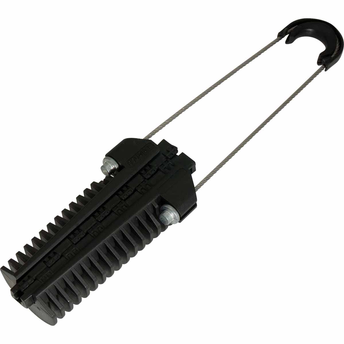 AC68R 140 : Pince d'ancrage pour câble FO rond 6-8mm /anse inox