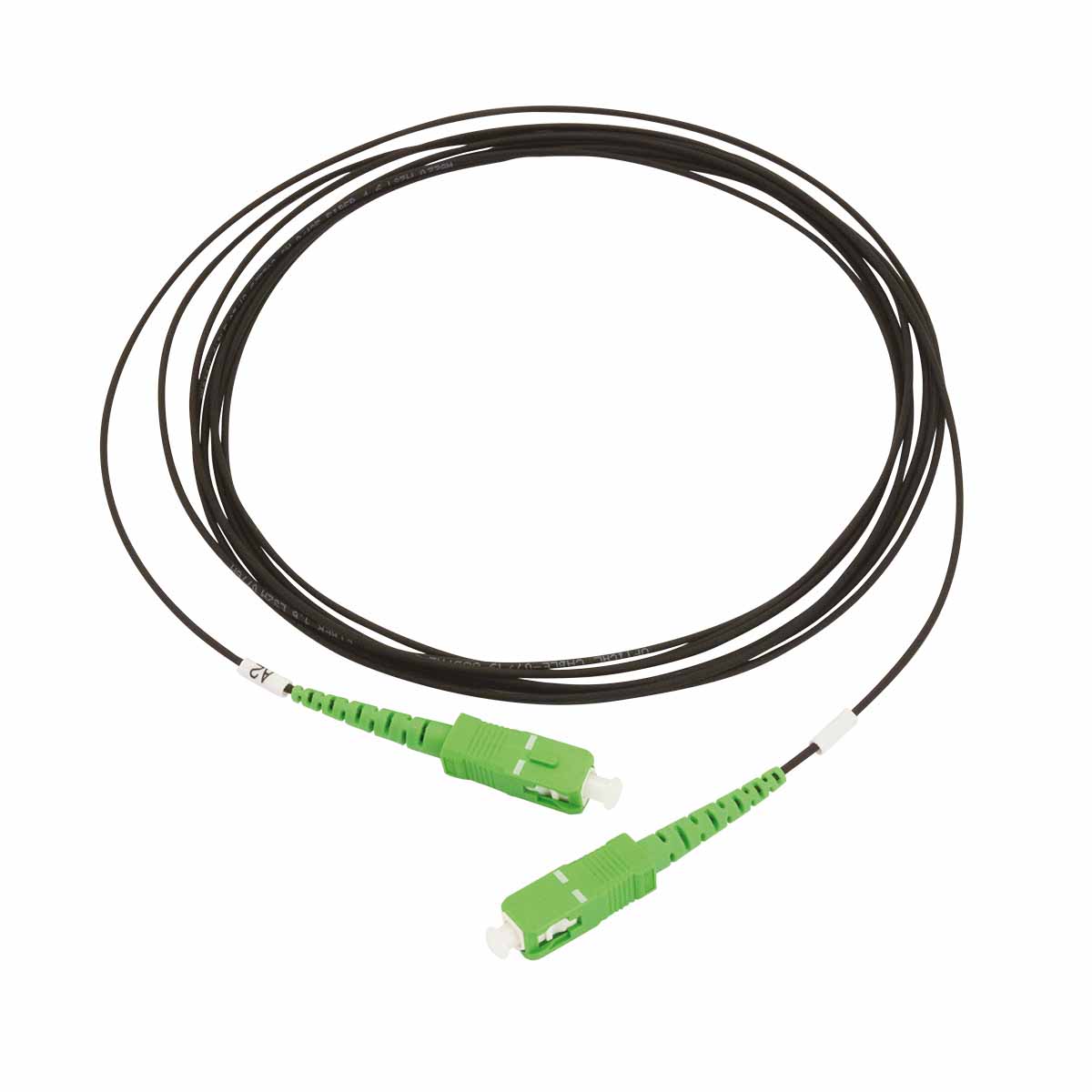 Cordon optique SX SC/APC-SC/APC G.657A2 Ø1,6mm Noir Lg 3,5m