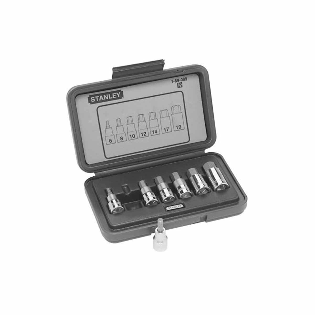 Coffret à douilles 6 pans 1/2'' - Jeu de 7 pcs