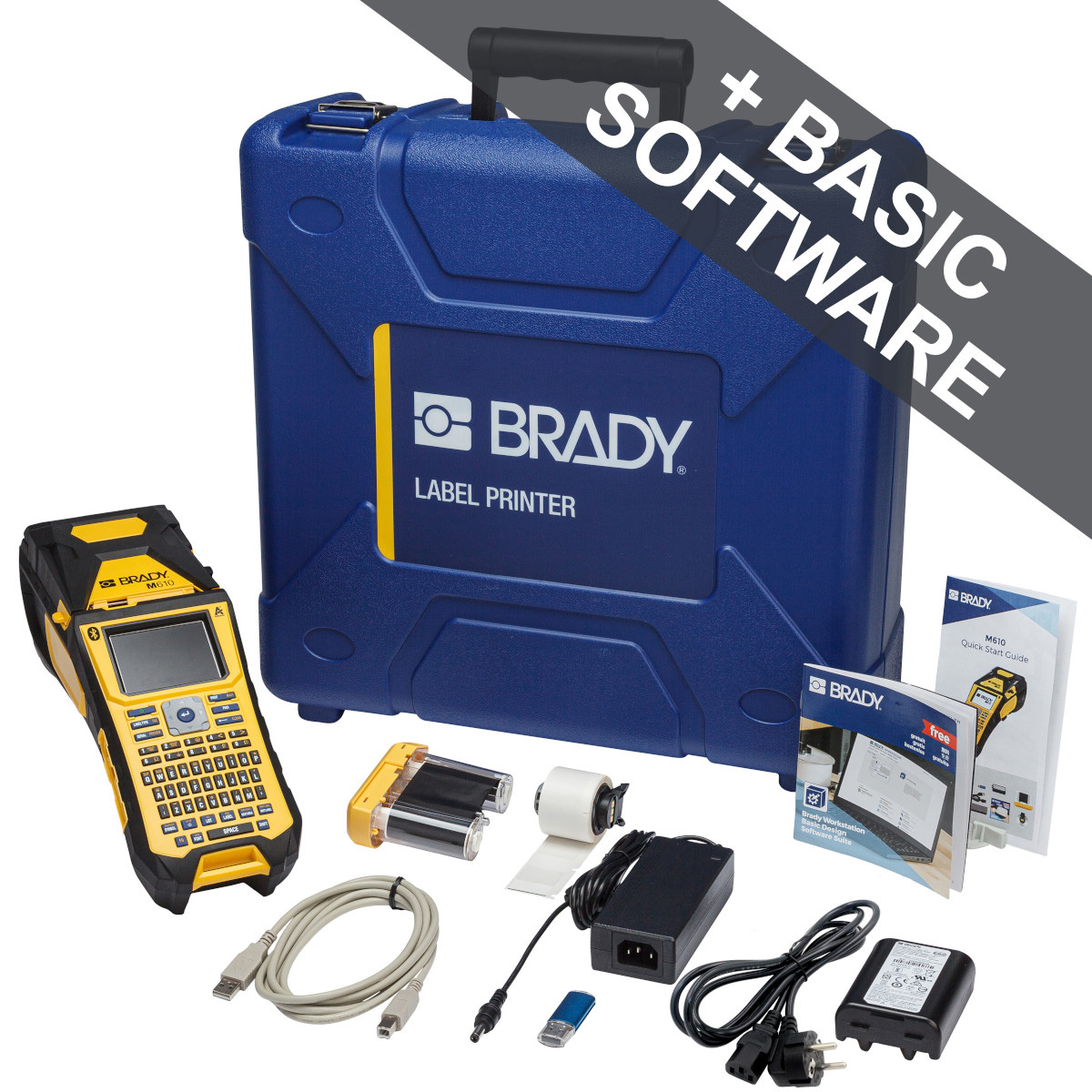 Kit Etiqueteuse BRADY M610, Malette rigide + Batterie Li-ion