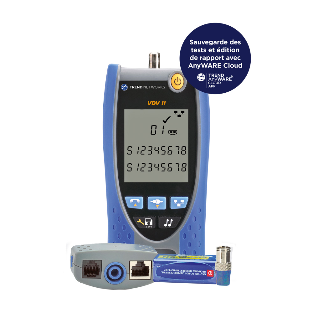 Testeur câblage VDV II avec AnyWARE Cloud
