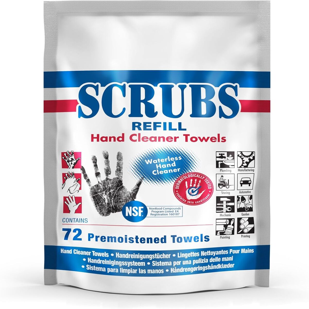 Recharge lingettes nettoyantes SCRUBS /Qté 72