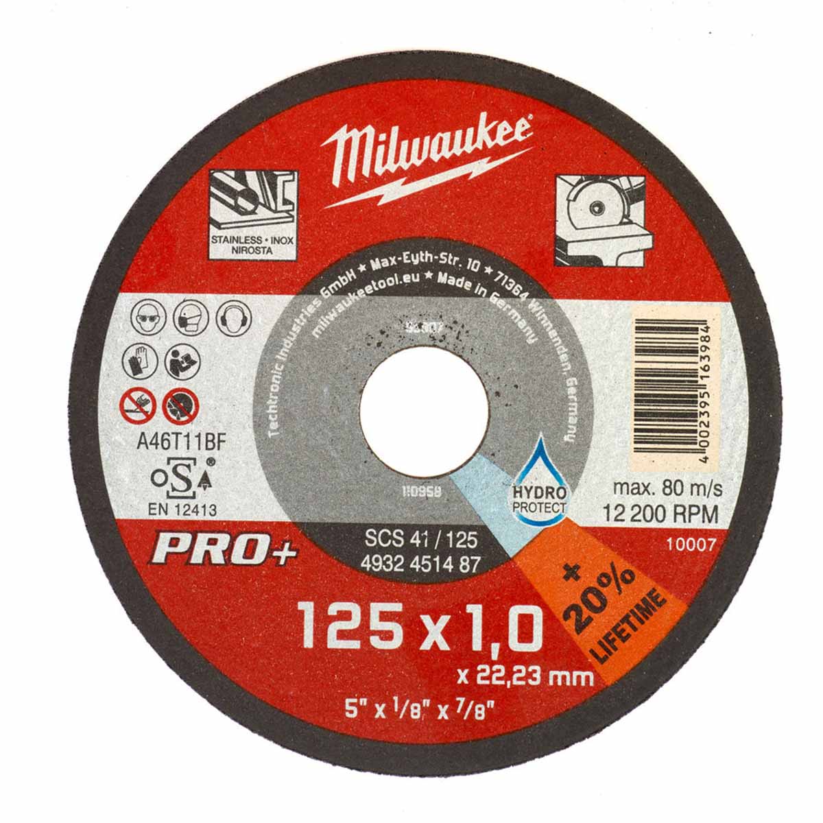 Disque à tronçonner pour métaux 125x1 mm PRO+ MILWAUKEE