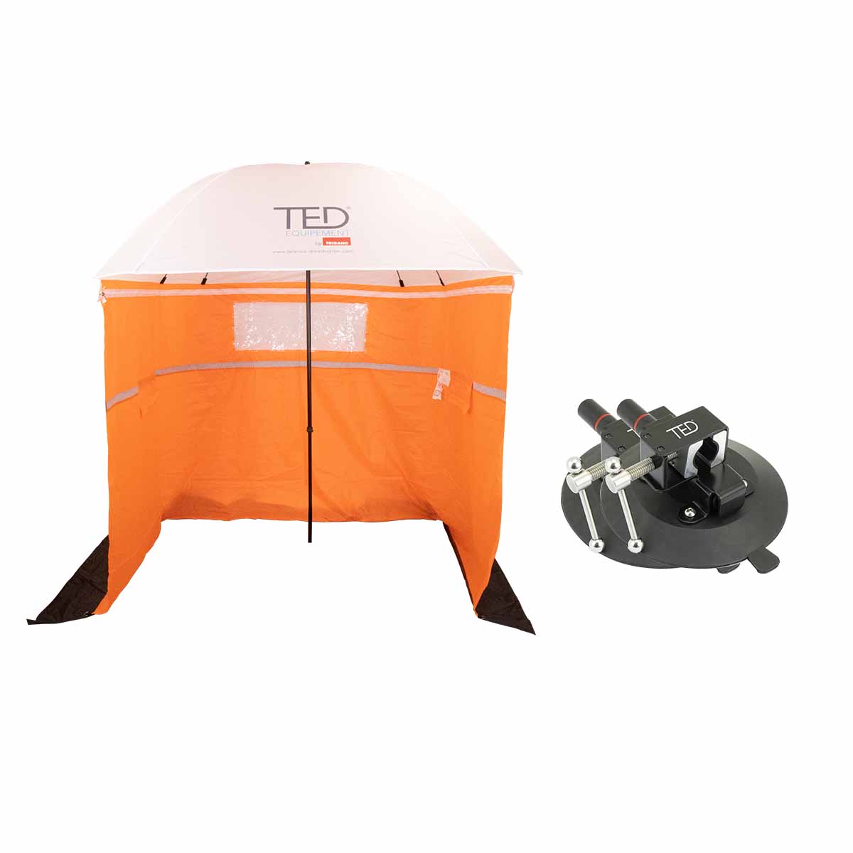 Pack Parapluie tente TED et support de fixation pour armoire de rue (