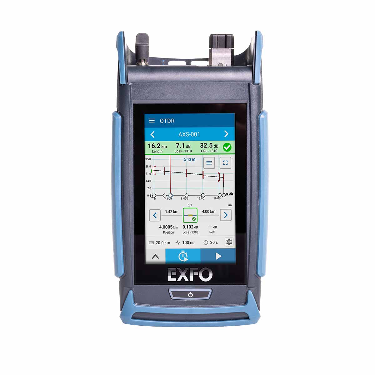 OTDR AXS-130 SM8 1310/1550/1650F 39/38/39 dB EXFO