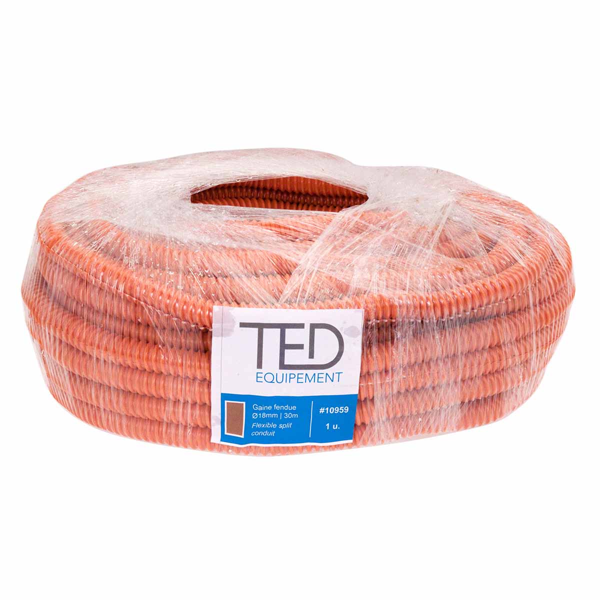 Gaine fendue TED Ø18mm marron_Rl 30m