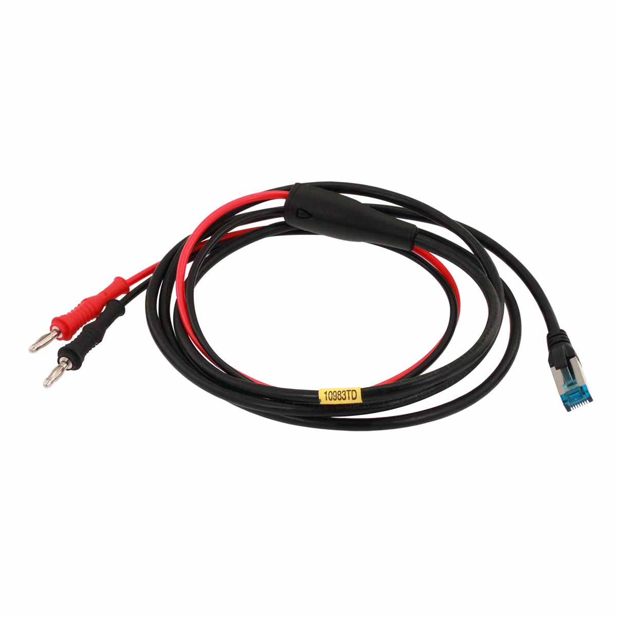 Cordon xDSL RJ45 / 2 fiches bananes TED - lg 2m