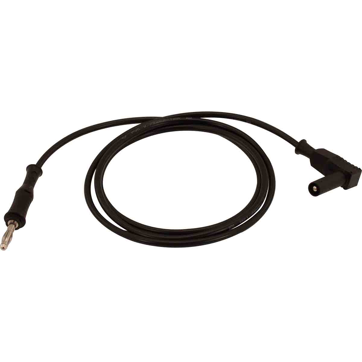 Cordon banane droit / coudé 4mm noir Lg 1m