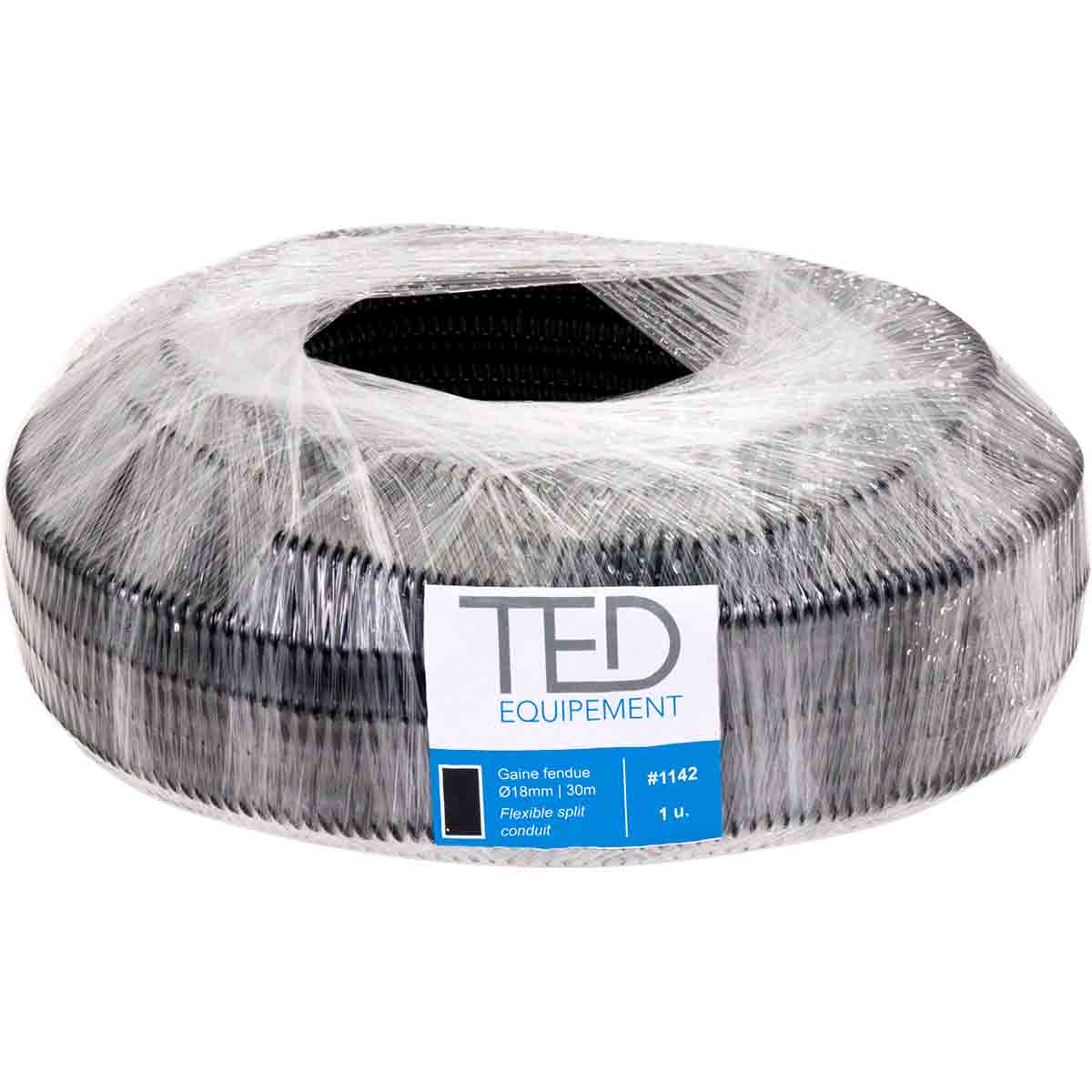 Gaine fendue TED Ø18mm noire_Rl 30m