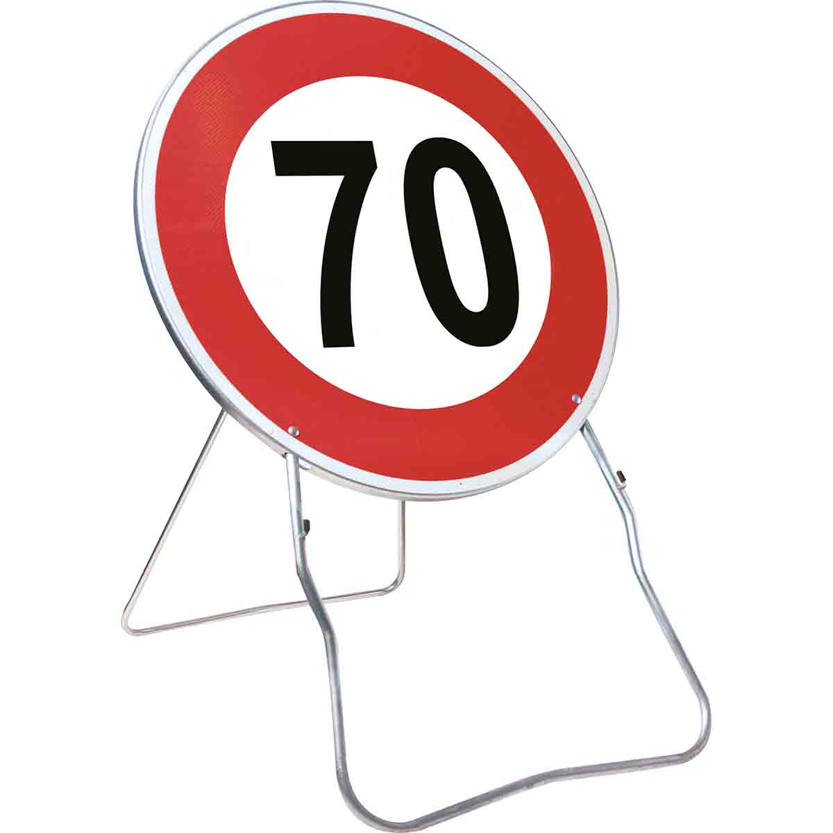 Panneau temp BK14 850 Cl.2 ''Limite de vitesse 70km/h'' + PL