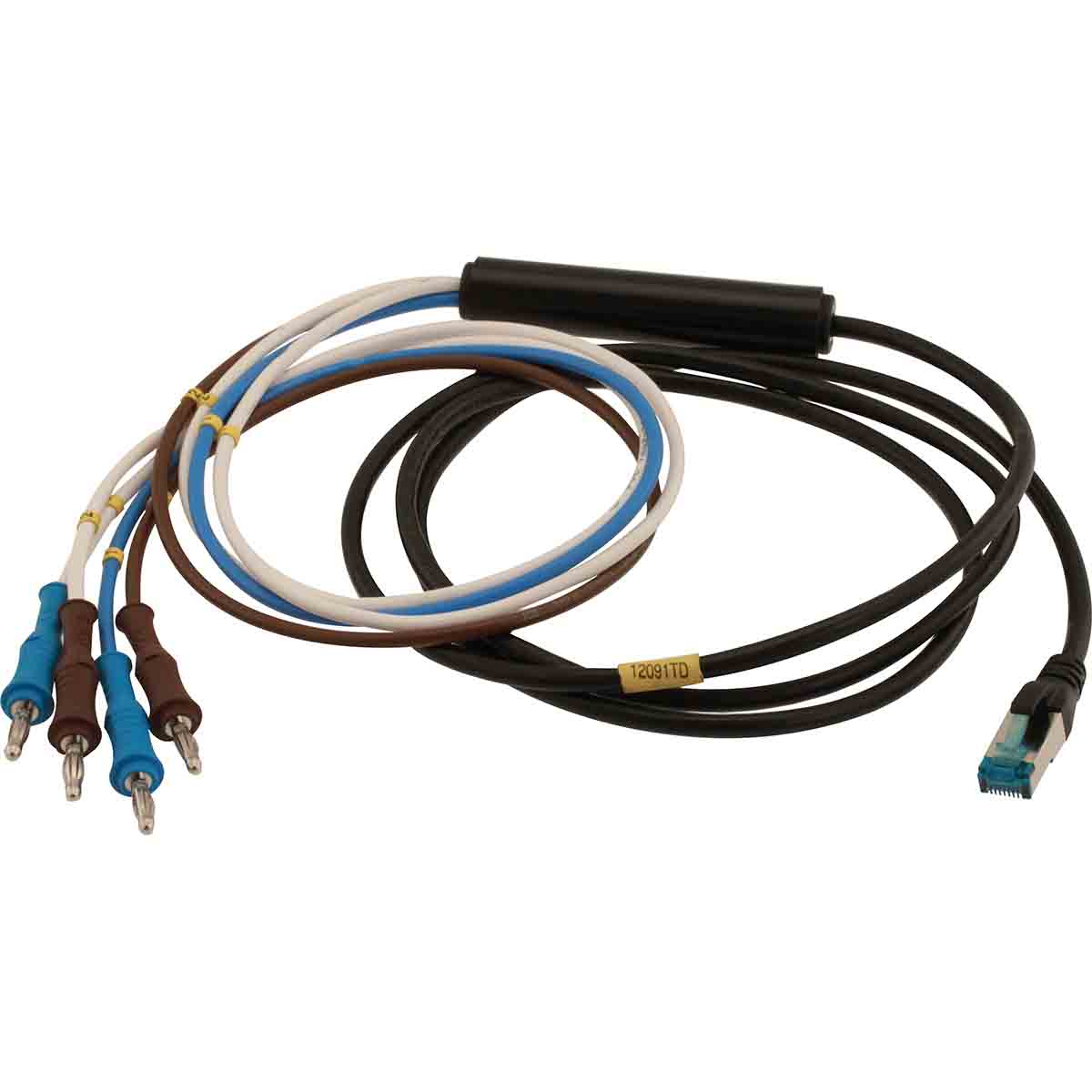 Cordon RJ45 / 4 fiches bananes SHDSL TED - type MTT Lite -Lg 2m