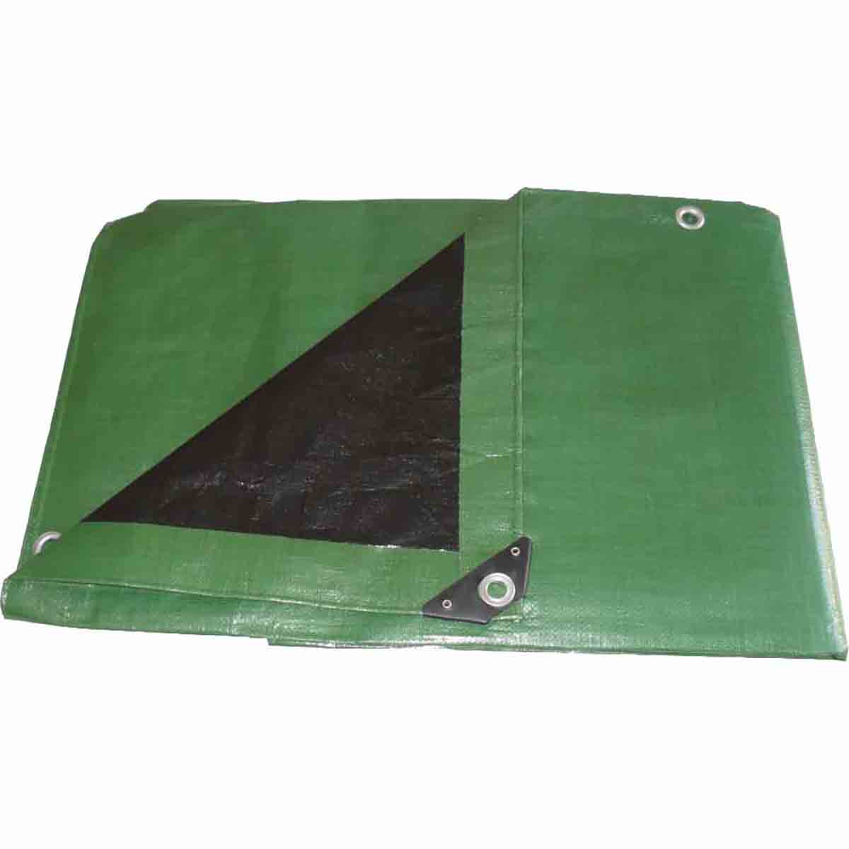 Bache Ultra pro Polyéthylène vert/noir 8x5 oeillets métal