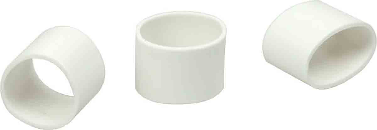 Bague PLIO Markers Ø6mm Lg 10mm blanc /Qté 100