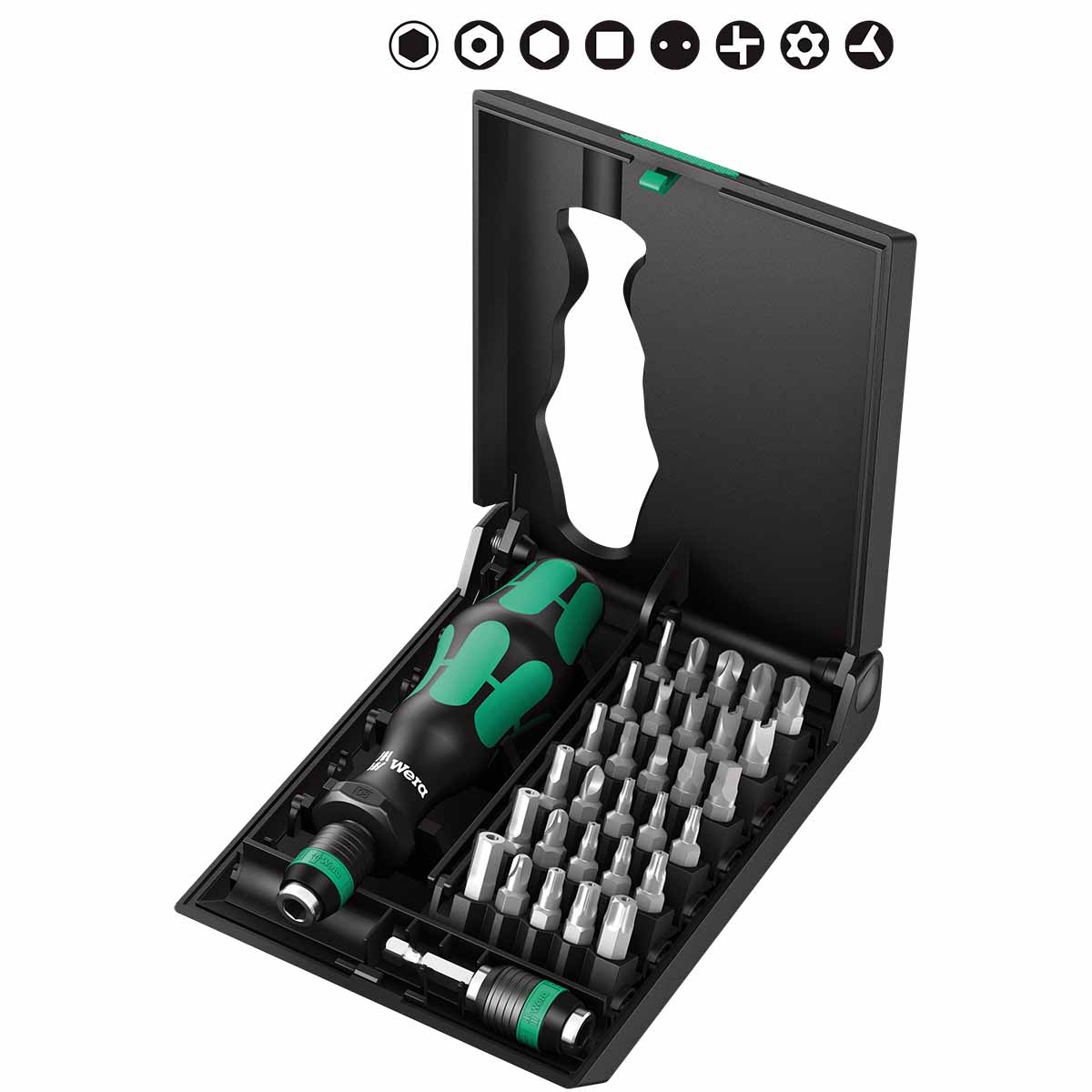 Jeu de 30 embouts de sécurité WERA + porte embouts + adaptateur