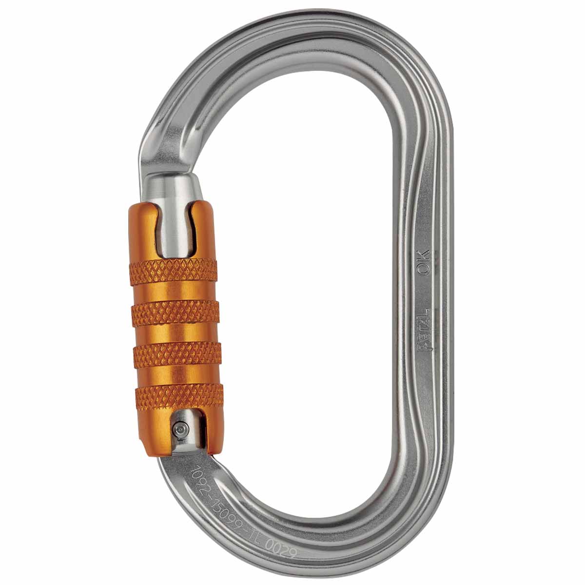 Mousqueton OK aluminium ovale verrouillage auto PETZL
