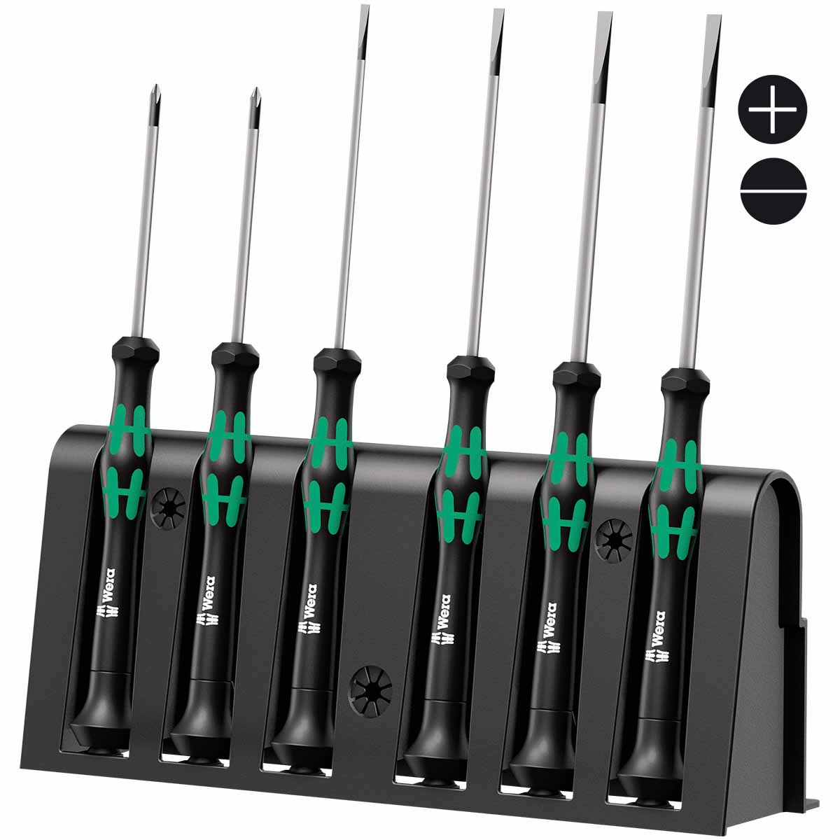 Jeu 6 tournevis de précision WERA fente/PH