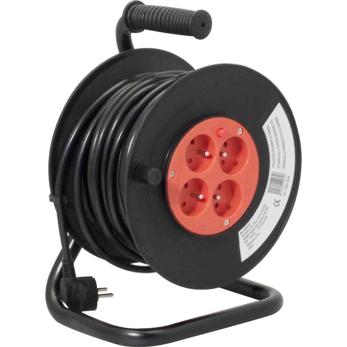 Enrouleur prolongateur élec Lg 25m H05VV-F 3G1.5mm²