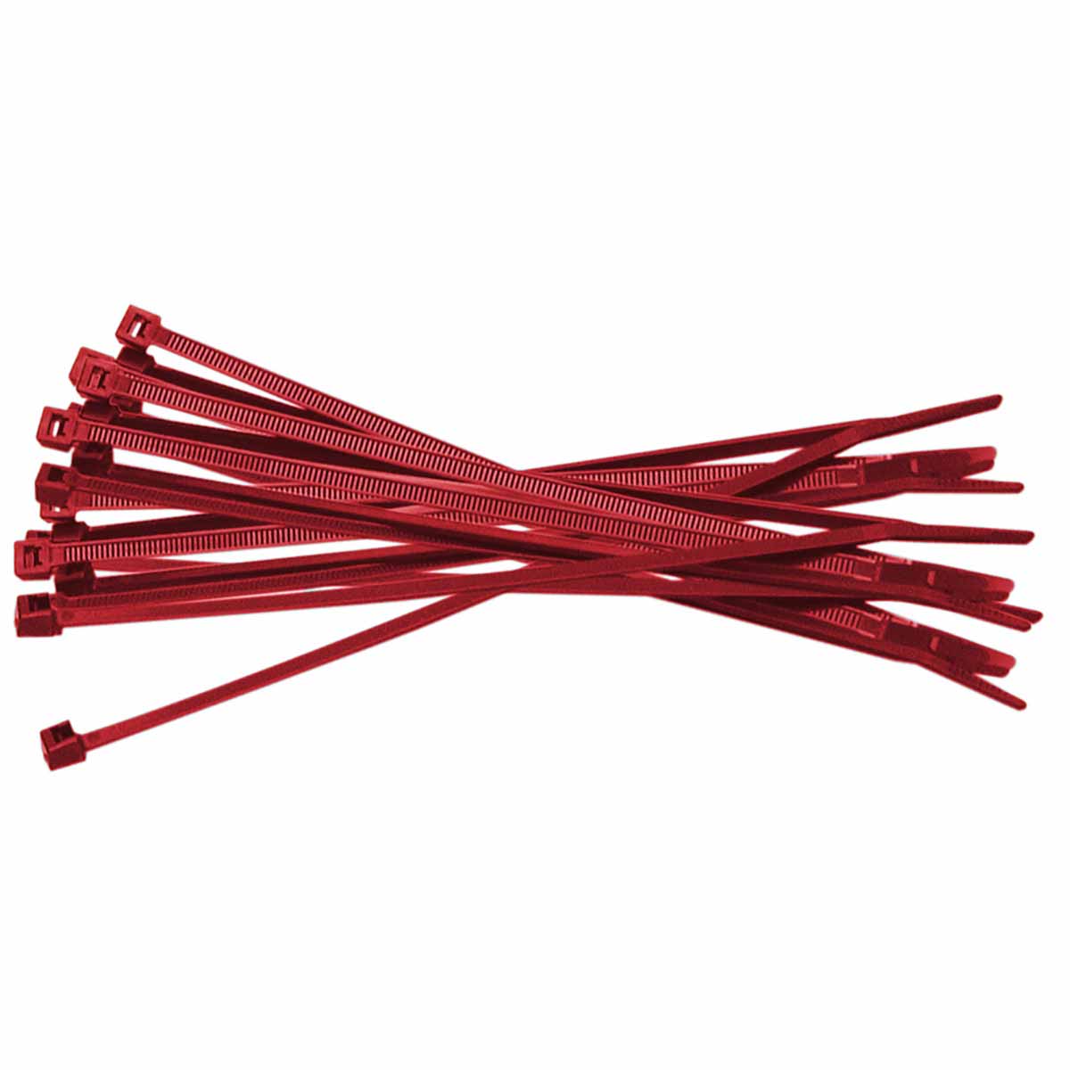 Collier serrage nylon rouge 142x3,2mm /Qté 100