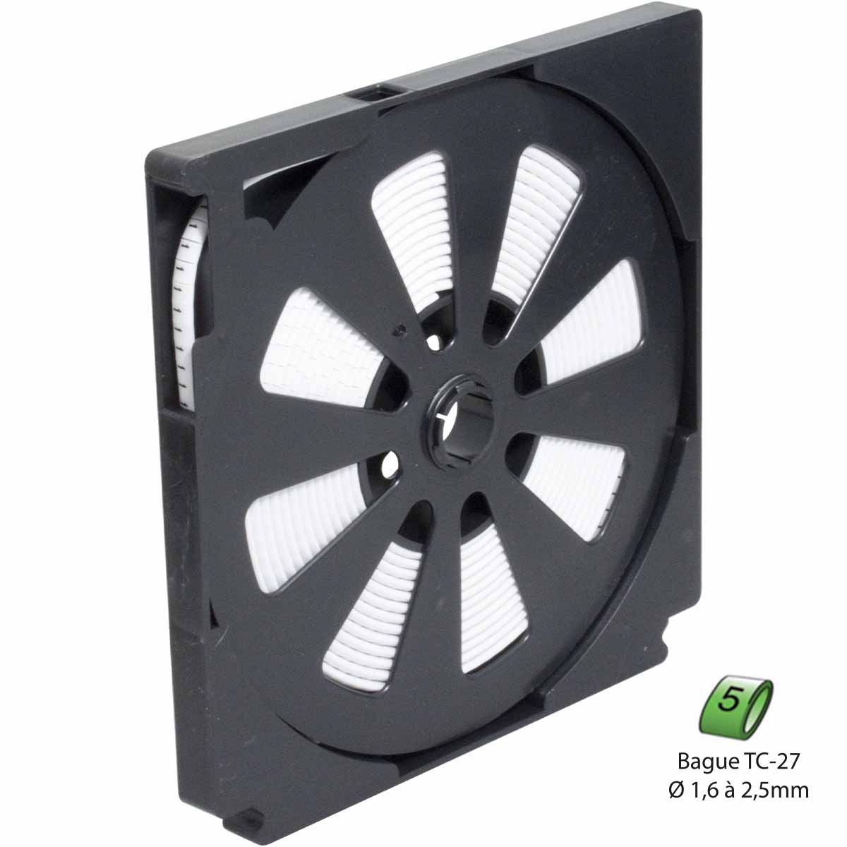 Bague OPTO Markers TC27 blanc - chiffres 0 à 9_Lot 10 Cassettes de 10