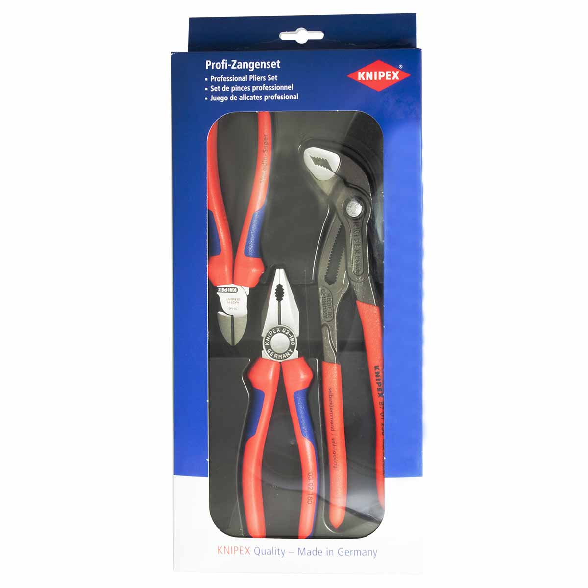 Coffret de 3 pinces KNIPEX - coupante universelle multiprise
