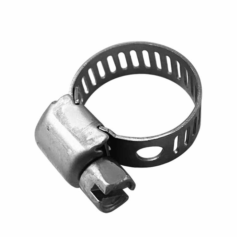 Colliers à vis inox 304, bande ajourée Ø7-16mm largeur 8mm /Qté 100