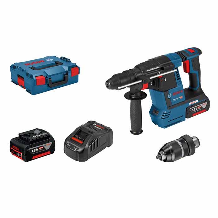 Perforateur sans fil BOSCH GBH 18V26F Professional 2x6Ah