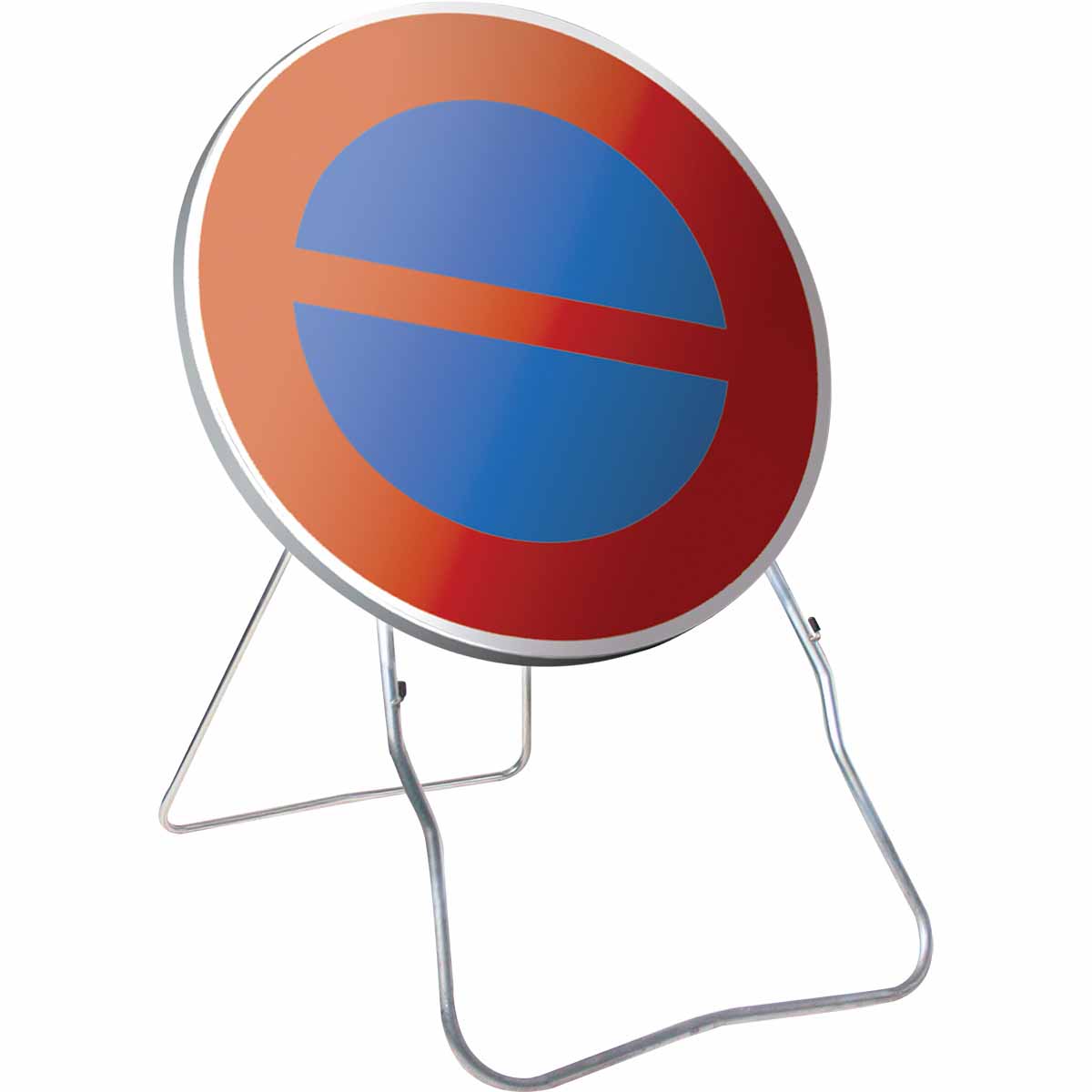 Panneau temp BK6a1 650 Cl.2 ''Interdiction de stationner'' + PL