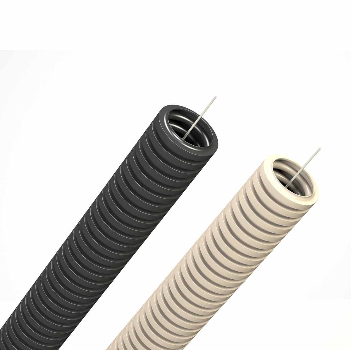 Gaine TINB noire anti-UV + fil tire-aiguille - Ø40mm Lg 50m