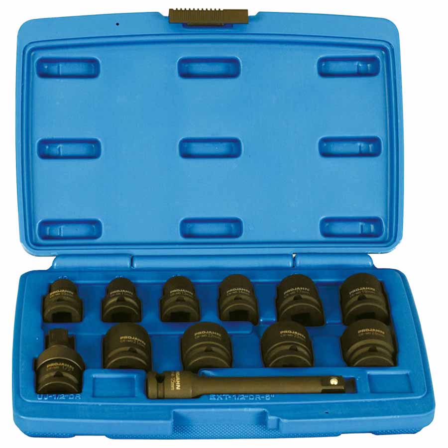 Jeu de 10 douilles à choc 1/2