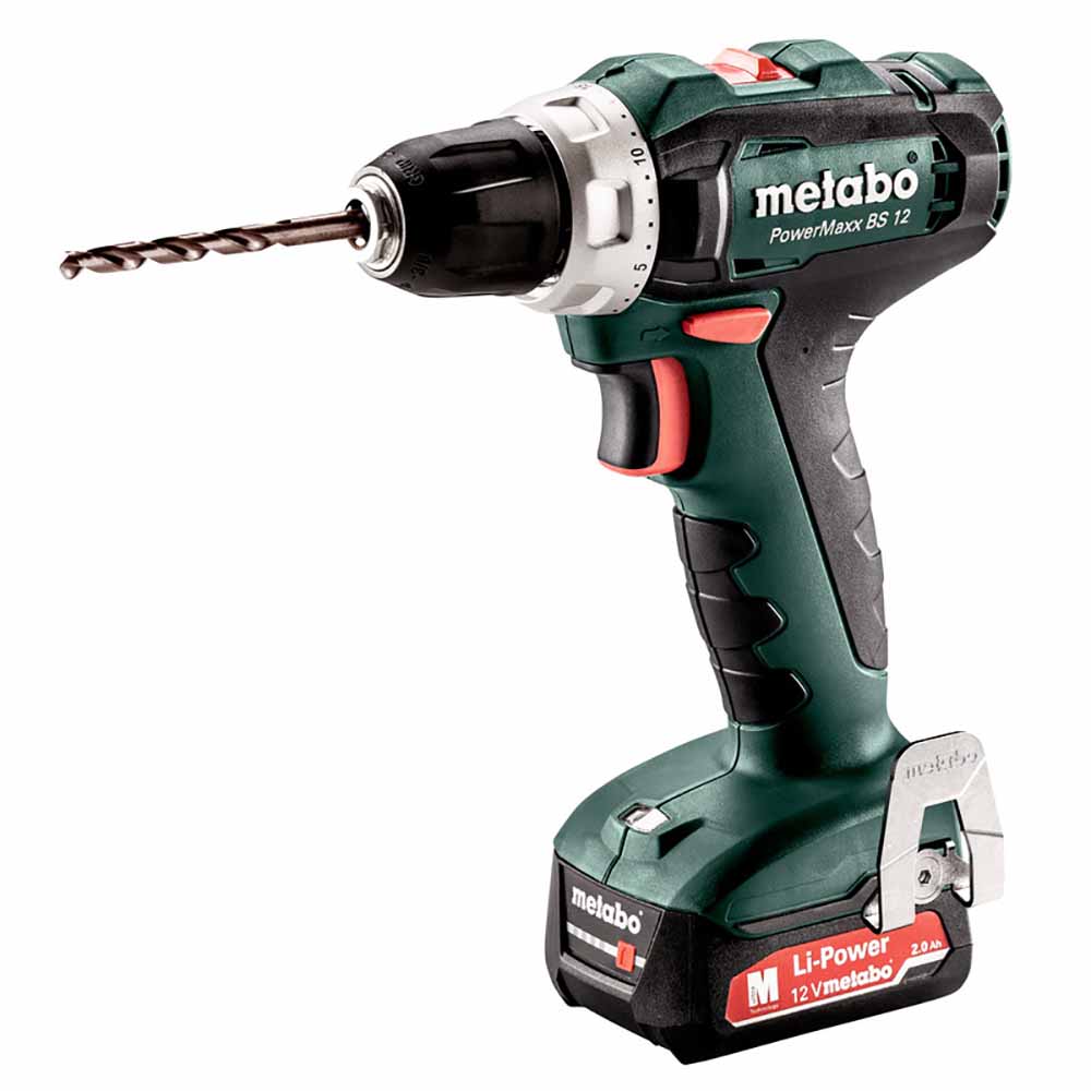 Perceuse-visseuse ss fil 12V METABO PoweMaxx BS12 2x2Ah