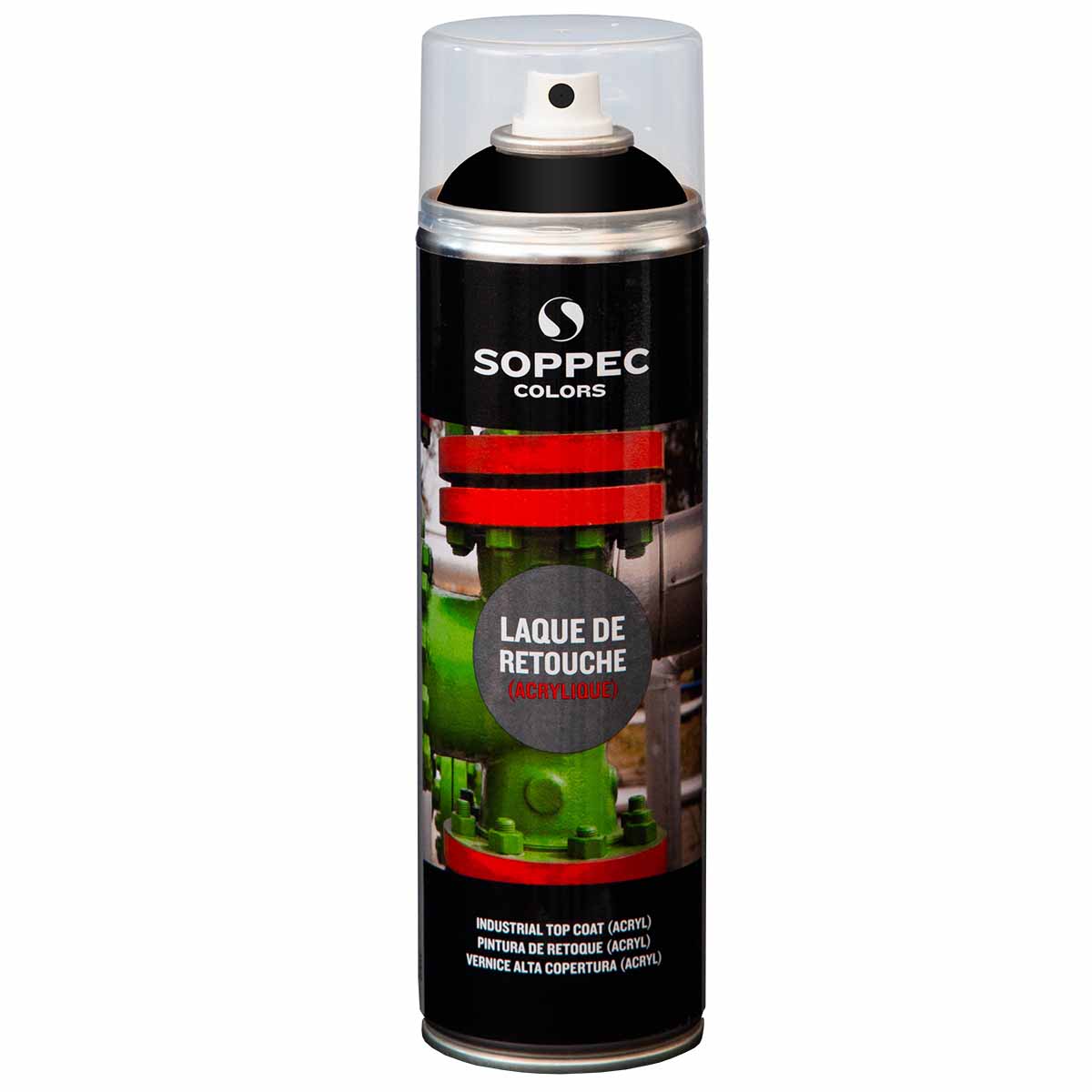 Bombe de peinture noire brillante /400 ml