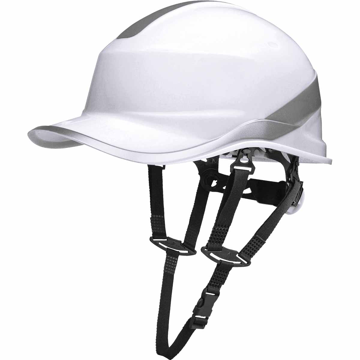 Casque de sécurité forme casquette baseball + jugulaire blanc Optima