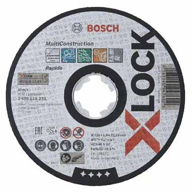 Disque à tronçonner X-LOCK polyvalent 125x1,6mm BOSCH