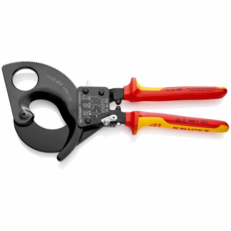 Coupe câble à cliquet isolé 1000V KNIPEX Ø52mm