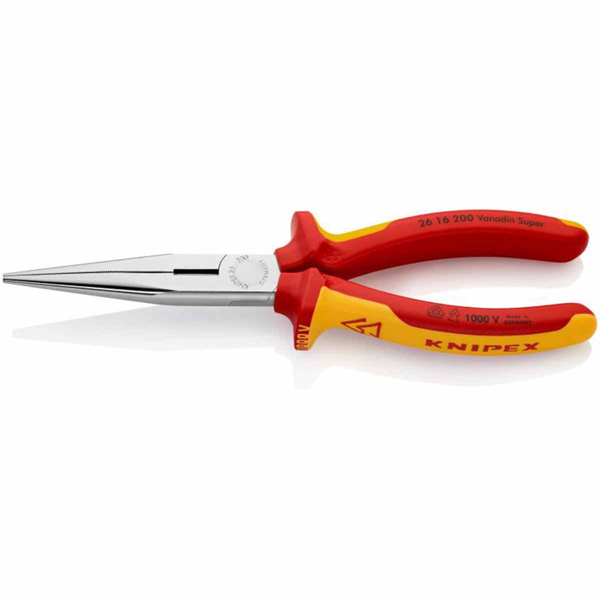 Pince demi ronde droite isolée 1000V KNIPEX - Lg 200mm