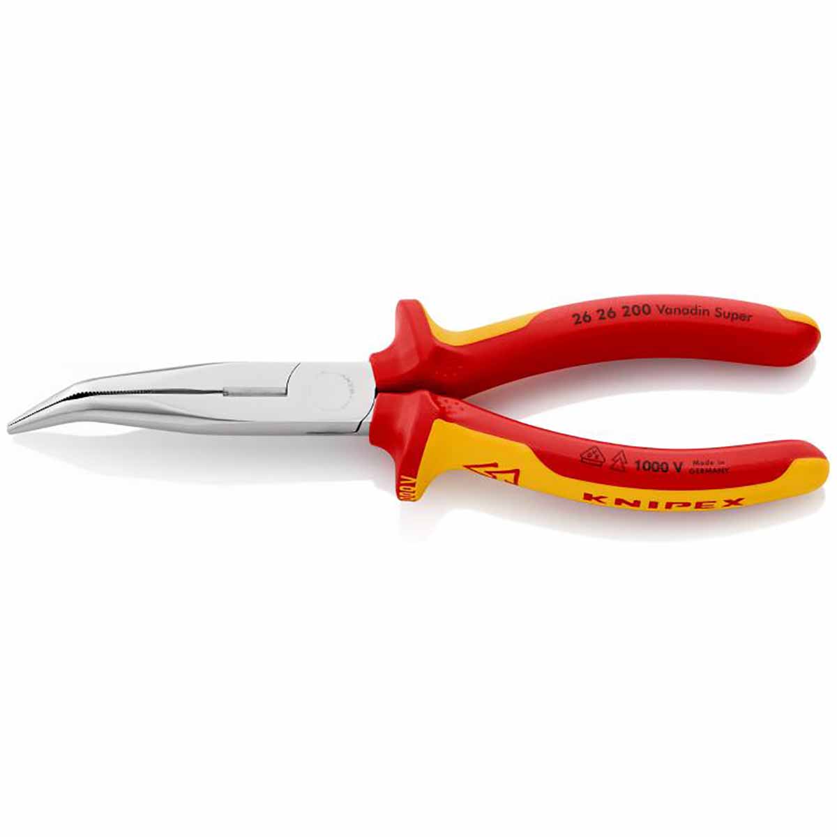 Pince demi ronde coudée isolée 1000V KNIPEX - Lg 200mm