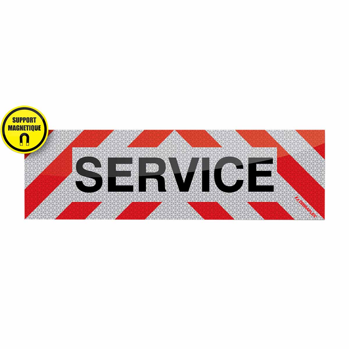 Bandeau balisage VL ''service'' magnétique Cl.P 50x15cm T2S