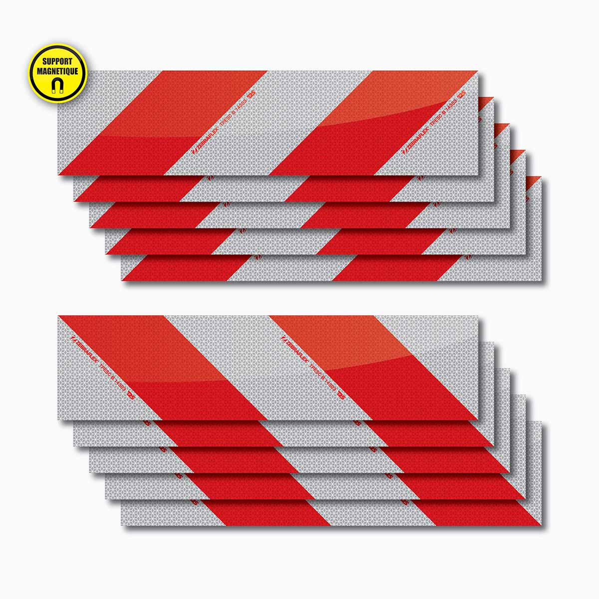 Bande balisage VL magnétique Cl.P 56x14cm T2S /Qté 10