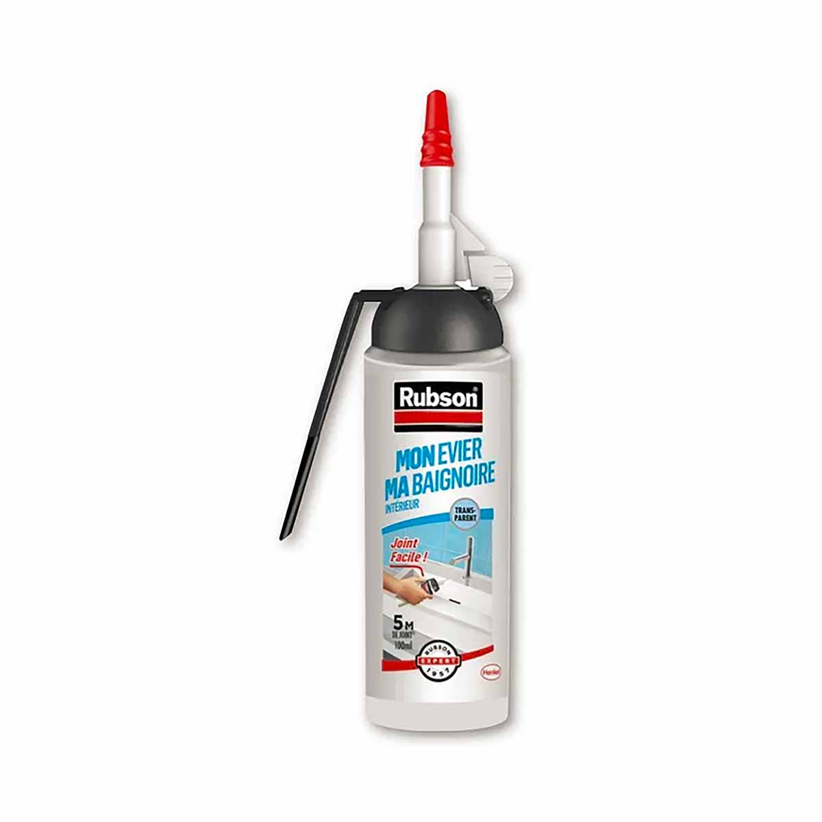 Cartouche de mastic blanc avec gâchette /100m