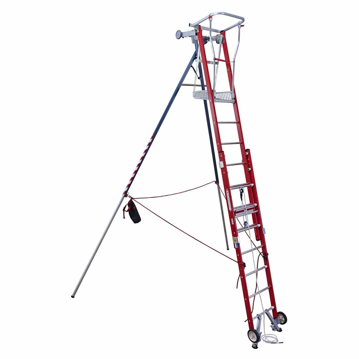 Echelle avec plateforme de travail fibre Aérostep AUDINNOV 3,8m