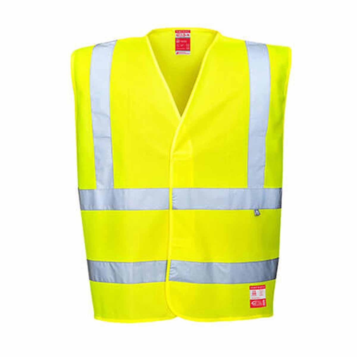 Gilet haute visibilité antistatique+flamme résistant jaune Cl.2T.L/XL