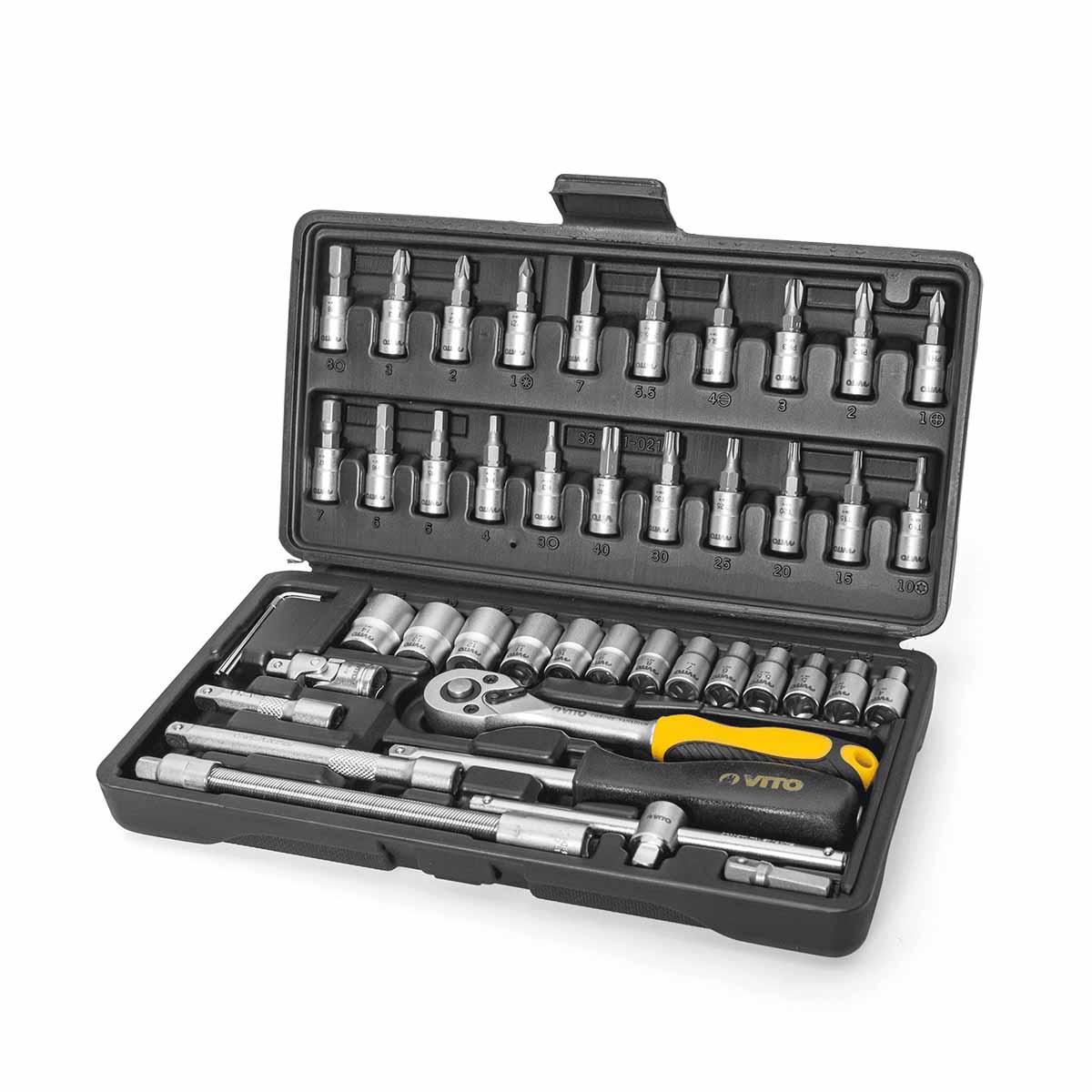 Coffret de douilles 1/4 46pcs