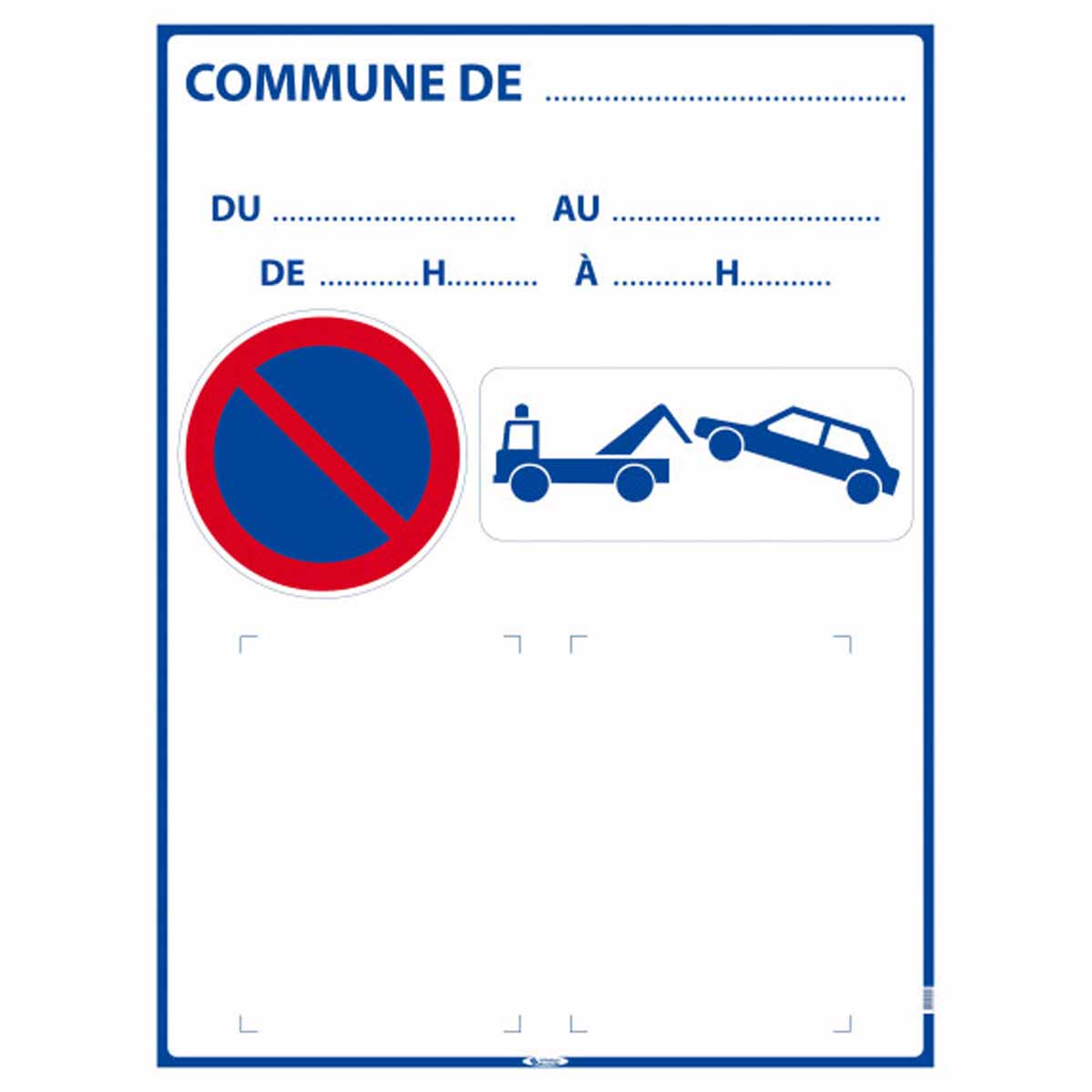 Panneau d'affichage arrêté municipal 600x800mm