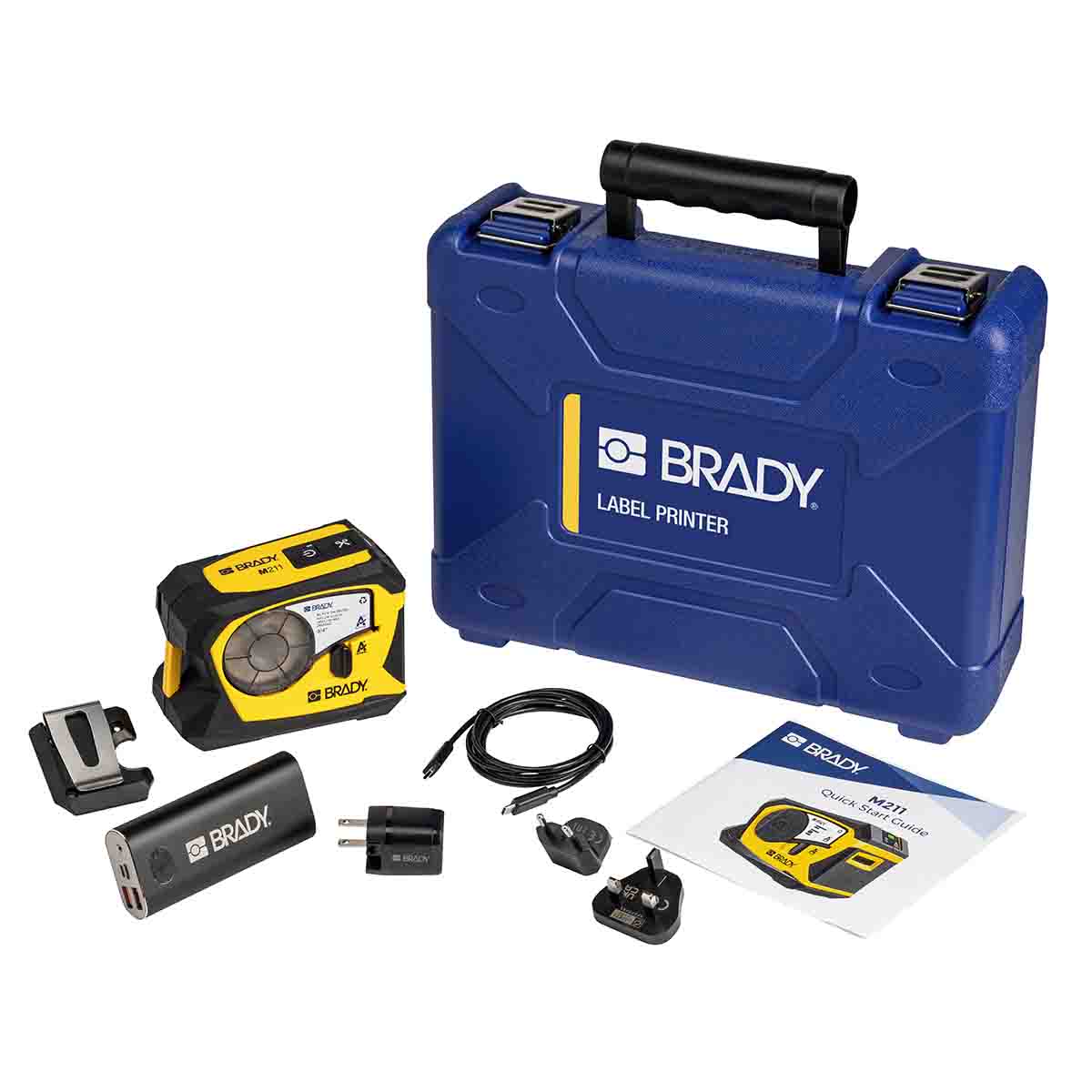 Kit Etiqueteuse BRADY M211, Malette rigide + Batterie Li-ion