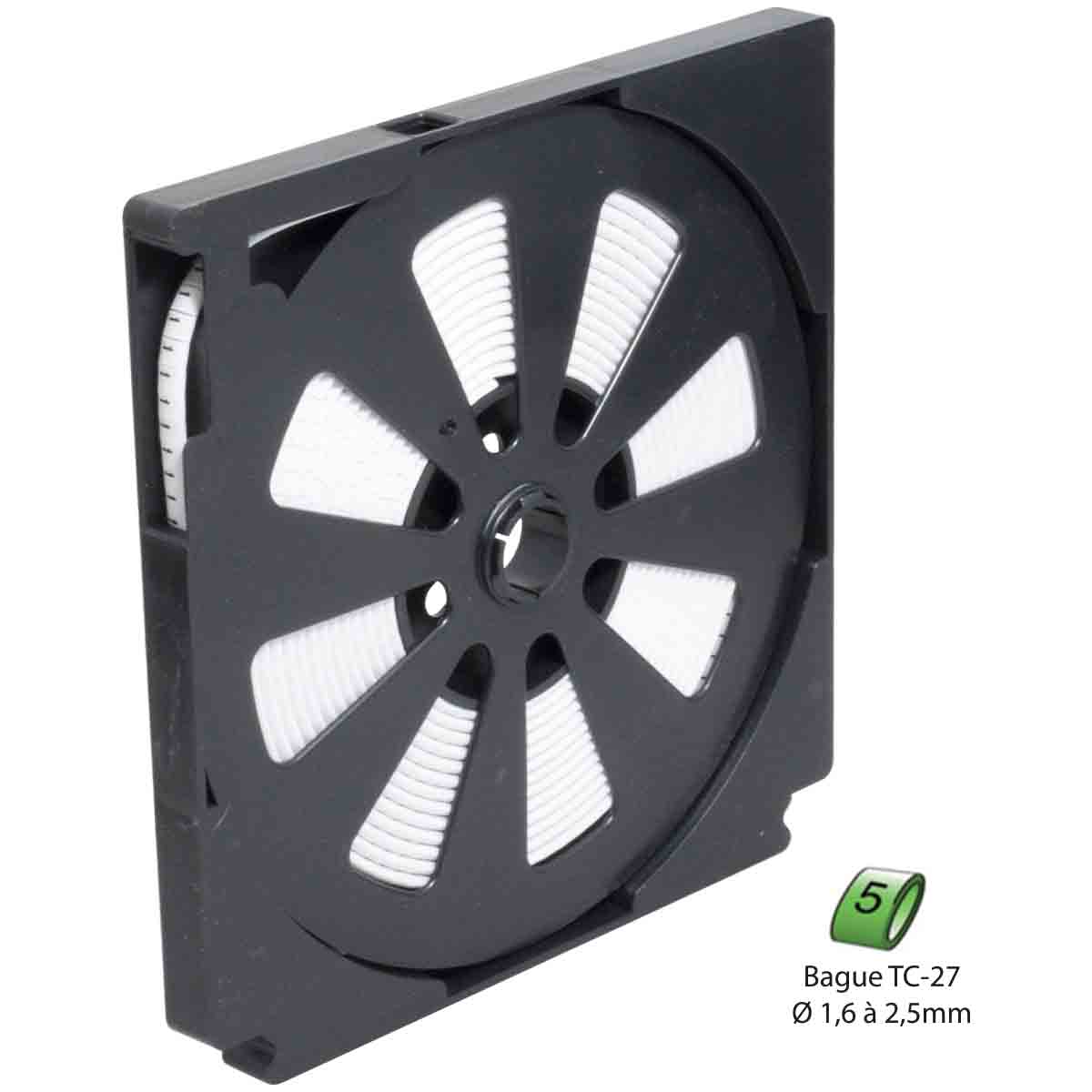 Bague OPTO Markers TC27 blanc - chiffre 9 /Qté 1000