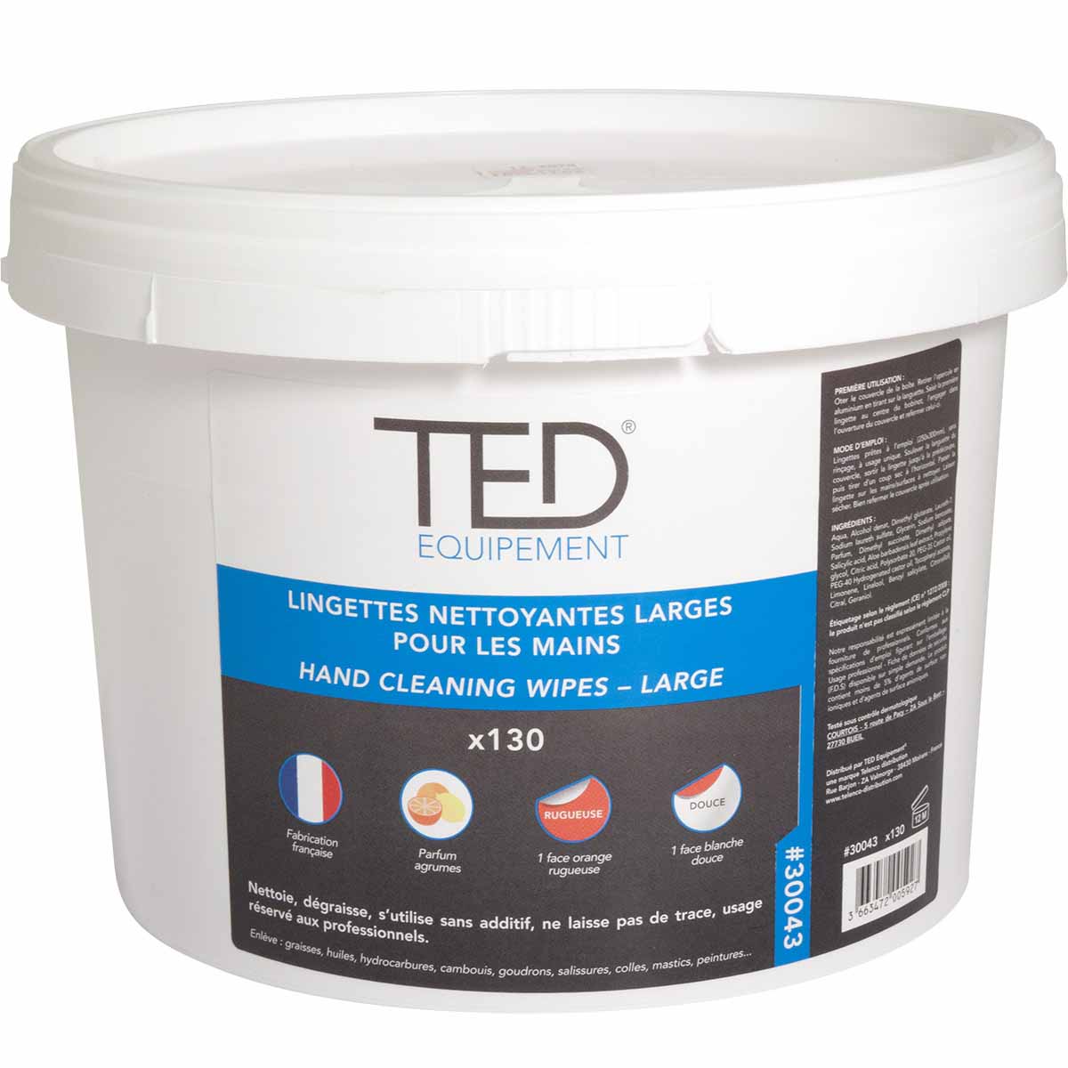 Lingettes nettoyantes TED Large (250x300mm) /Qté 130