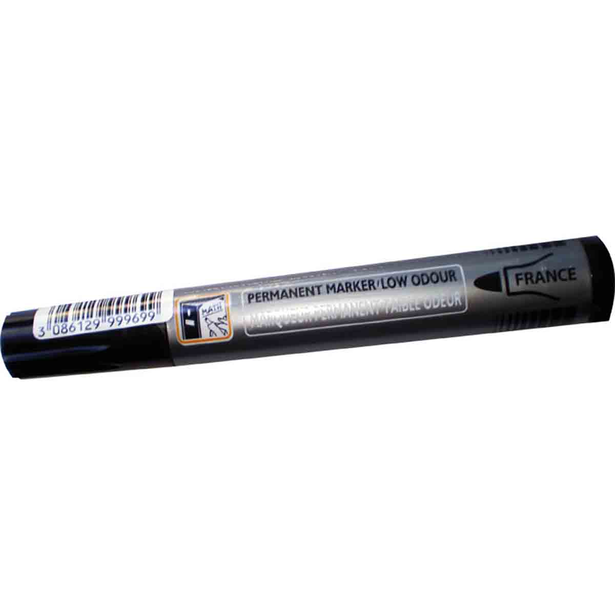 Marqueur permanent noir pointe ogive 2,5mm