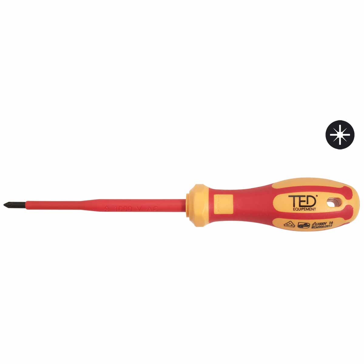 Tournevis POZIDRIV TED PZ2x100 isolé 1000v