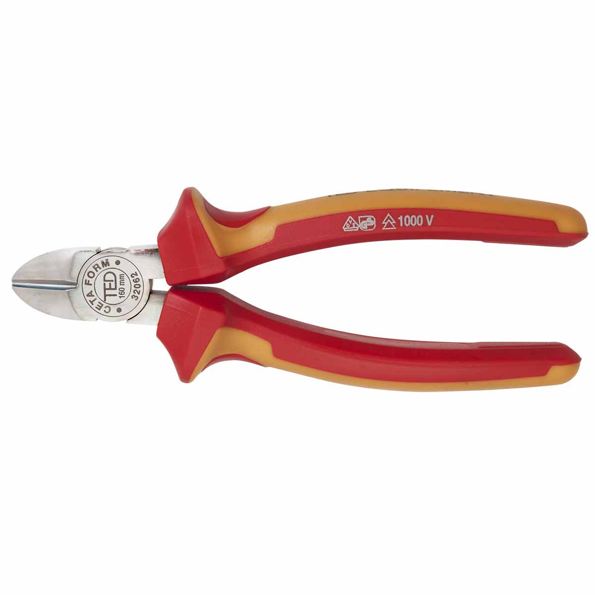 Pince coupante de côté isolée 1000V TED - Lg 160mm